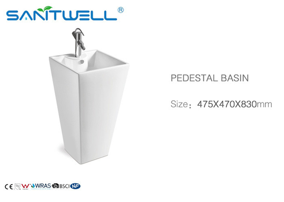 Sanitary ware bathroom wash basins egg shaped one piece pedestal sink