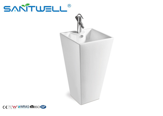 Sanitary ware bathroom wash basins egg shaped one piece pedestal sink