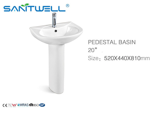 Sink- artificial stone bathroom pedestal basins 520*440*810mm Size
