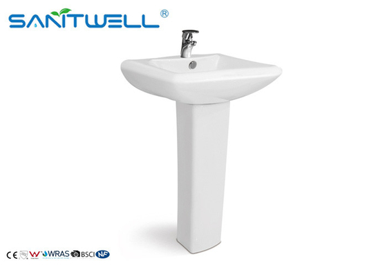Bathroom Pedestal Basins SWC3841 Oval Ceramic Hand Wash Basin European Market