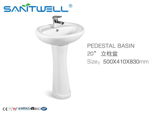 Fashion bathroom sanitary ware ceramic pedestal basin CE Certification