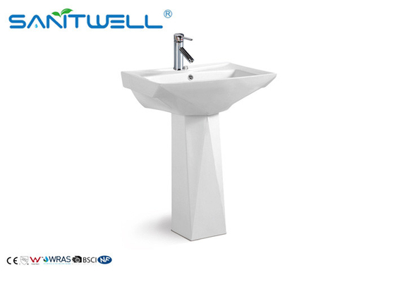 Bathroom Porcelain pedestal wash hand basin 100% before shipment
