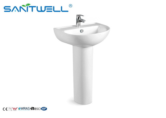 Oval style Bathroom Pedestal Basins round face washing bowl