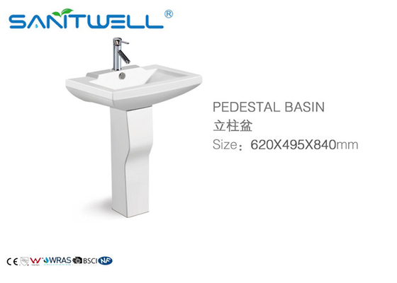European Design Bathroom Ceramic Wash Basin / Stand Pedestal Art Basin
