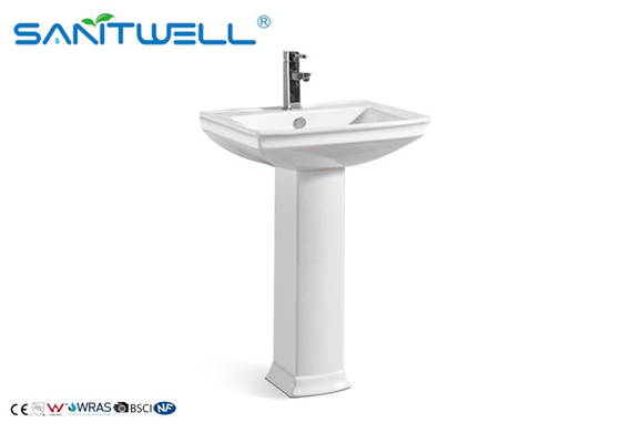 Wash India Sink Bathroom Pedestal Basins , Ceramic Vanity Pedestal Basin