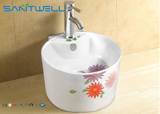Water round Ceramic Art Basin bathroom sink Italian design 410*410*250 mm