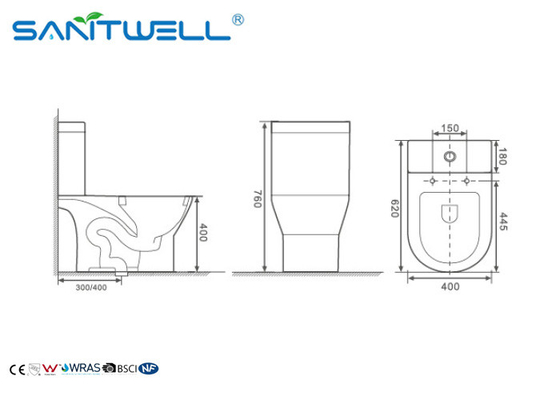 Professional ceramic single piece toilet  customized service , single piece wc