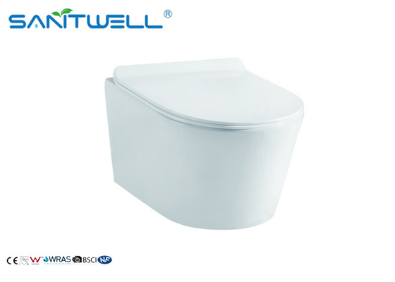 Ceramic wall hung toilet european wc  one piece soft seat cover ,  wall mounted toilet bowl