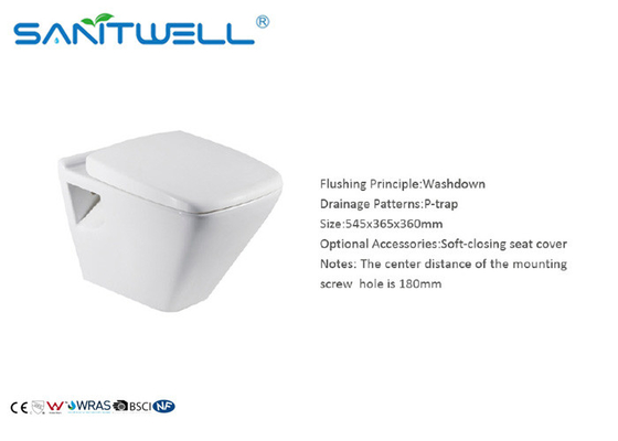 Popular ceramic wall mounted toilet sanitary ware wc For bathroom