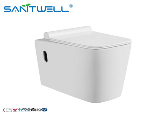 Elongated wall mounted toilet washdown wc basin CE certification