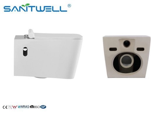 Elongated wall mounted toilet washdown wc basin CE certification