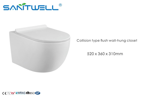 P trap Wall Mounted WC Class white ceramic material SWF325 molde