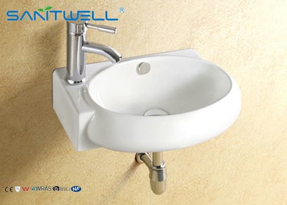 Cupboard art wall hung basin above counter mounting for bathroom or public