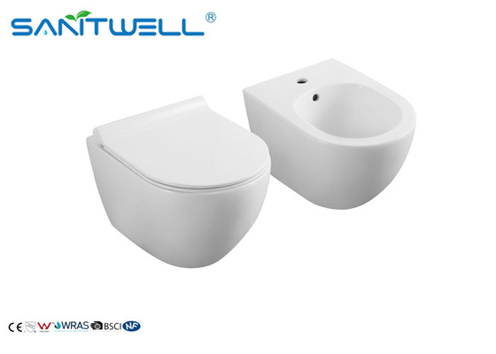 Washdown square wall hung toilet , Ceramic Wall Mounted toilet fix back to wall