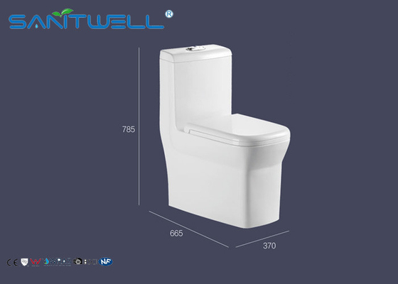 Single Hole Single Piece Toilet  washdown dual flushing fashional sanitary ware set