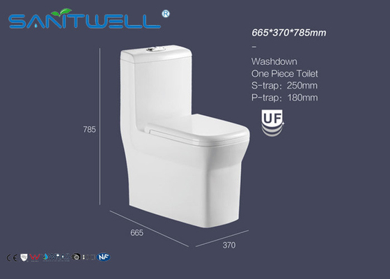 Single Hole Single Piece Toilet  washdown dual flushing fashional sanitary ware set