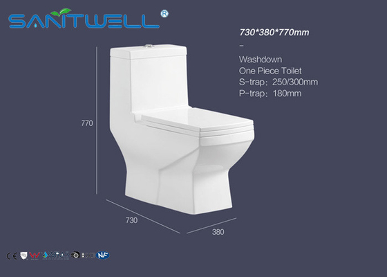 Single Piece WC sanitary ware s trap bowl toilet CE Certification
