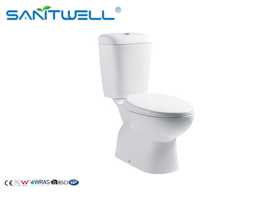 Compact Close Coupled Toilet Washdown Two Piece WC 670*365*800 mm Size