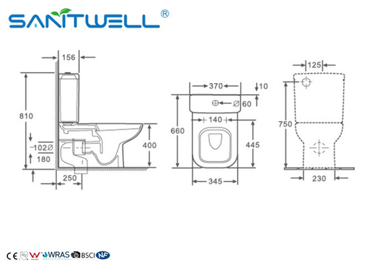 Sanitary Ware Ceramic Close Coupled Toilet with Soft Surface SWA1021