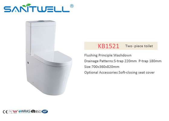 Economic 2 piece toilet cyclone jets Bathroom santiary dual flush waterless