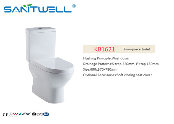 Double Piece s trap close coupled toilet  OEM or ODM Service SWA1621