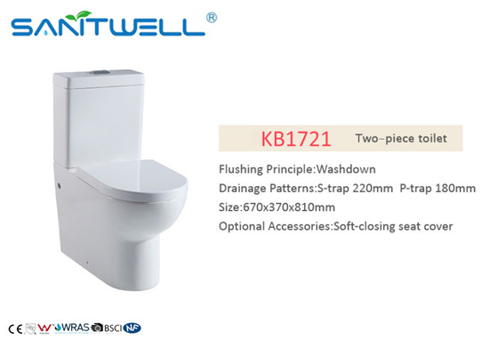 Siphonic WC Close coupled tpye Sanitary Ware WC Bathroom Design