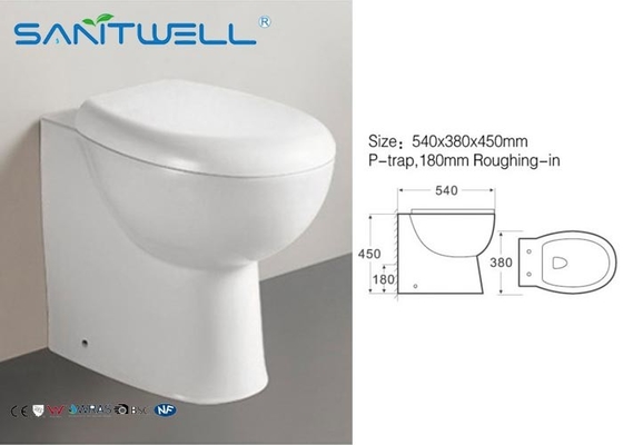 Wall Faced Toilet Living Room Hotel  , Compact Close Coupled WC 540*380*450 mm