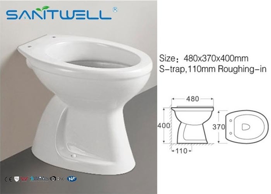 Wall BTW Toilet WC Pan Soft Close Seat , Flush Concealed Cistern 480*370*400 mm