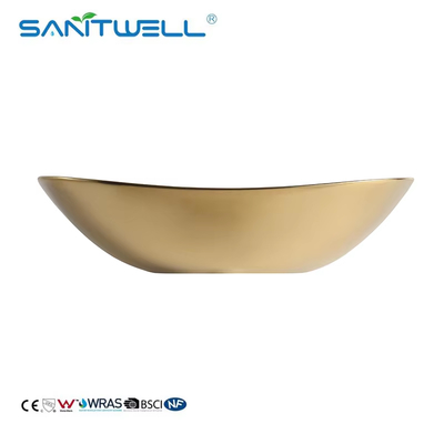 Boat Top Quality Shape Bathroom Sink Wholesale Price Ceramic Oval Wash Basin Above Counter Basin