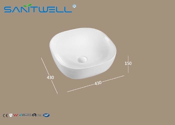 Australian Standard Ceramic Wash Basin 430 * 430 * 150 Mm With Mounting Kit