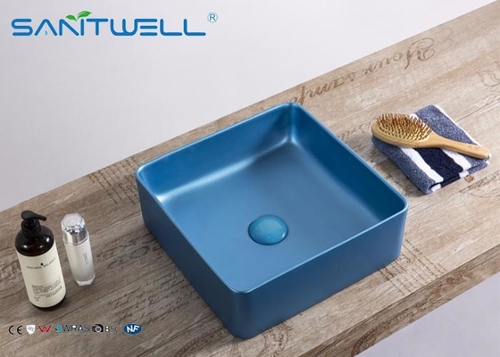 Rectangular Art Basin Sink Virus Resistant 24 Month Warranty With Thin Ceramic Material