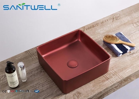Rectangular Art Basin Sink Virus Resistant 24 Month Warranty With Thin Ceramic Material