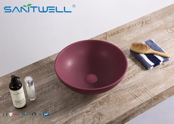 400 * 400 * 155 Mm Art Wash Basin Above Counter Mountings With White Color