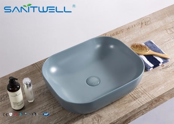 Rectangular Art Basin Sink Virus Resistant 24 Month Warranty With Thin Ceramic Material