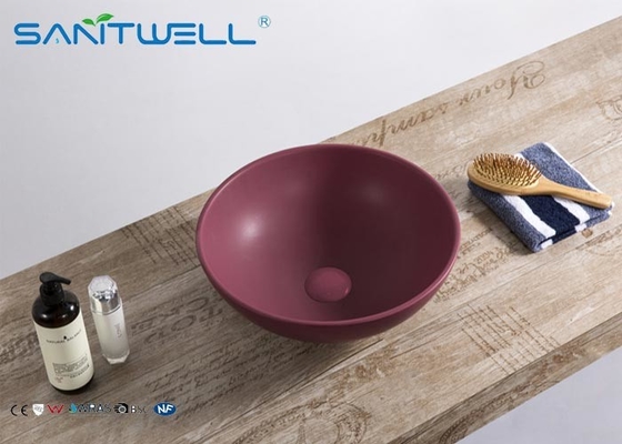 400 * 400 * 155 Mm Art Wash Basin Above Counter Mountings With White Color