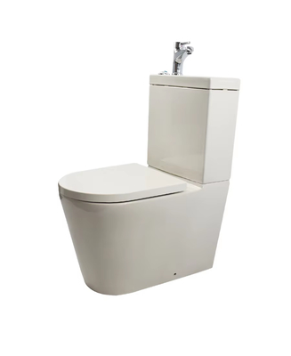 2 in 1 Water Saving Commode Ceramic Toilet Bowl and Hand Wash Basin Combination Combo Wc Toilet Set with Built in Sink