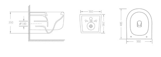High Quality Washdown Turbo Flush Porcelain Bathroom Sanitary Ware Wall Hung Floating Toilet Commode