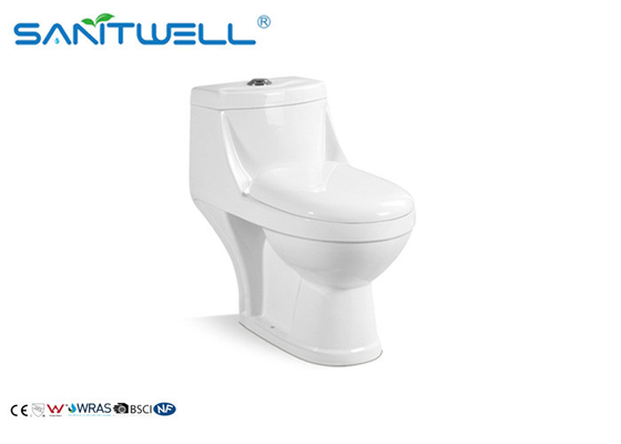 North America Style Ceramic Toilet 680 * 370 * 650 MmDimension SWC2311