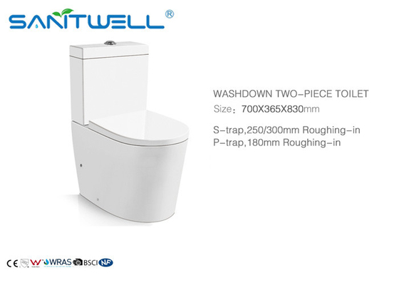 700 * 362 * 830mm Close Coupled WC ISO9001 Certificated With One Piece Cistern