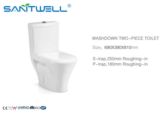 Vertical / Horizontal Outlet Pedestal WC Washdown For Living Room SWC2121