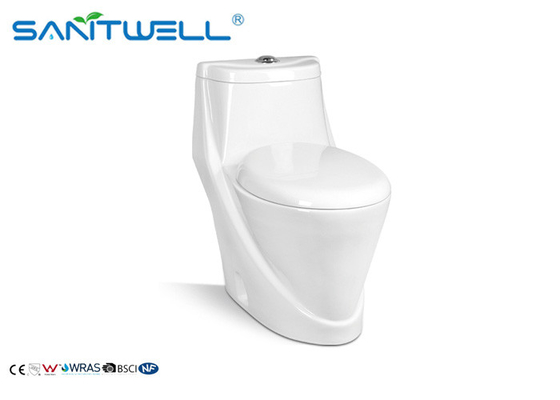 Sanitary Ware One Piece Toilet Super - Swirling 740 * 380 * 690 Mm SWC2911