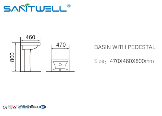 Commode Flushing Ceramic Toilet Comfort Height 710 * 390 * 765 Mm SWC921