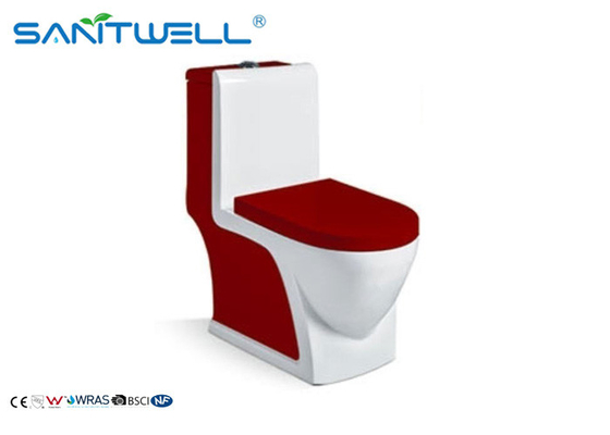 Commercial Colored Single Piece Toilet Common Glaze SWC111 720*365*785 MM Ceramic basin