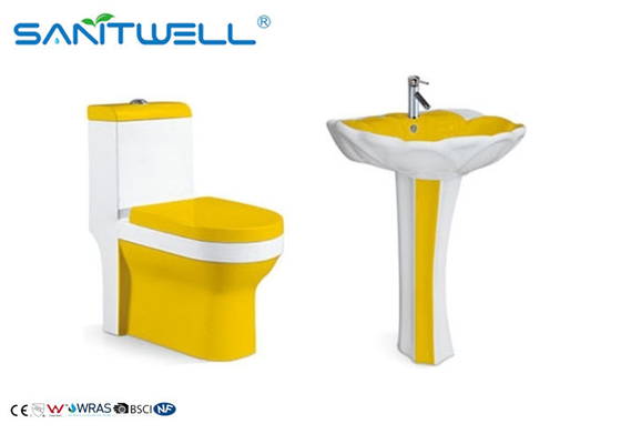 SWC211 Bathroom Toilet Suites 700*370*800 Mm / Ceramic Toilet Pan For Living Room