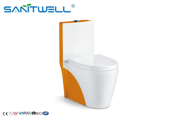 Dual Flush One Piece Wc , Ceramic Single Unit Toilet SWC511 800*380*840 Mm