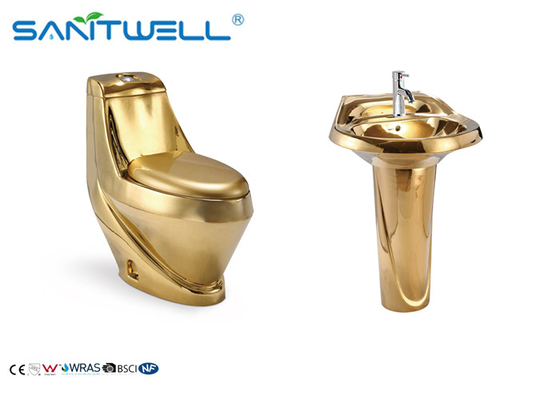 One Piece S Trap Gold Ceramic Toilet P Trap Water Closet Closestool