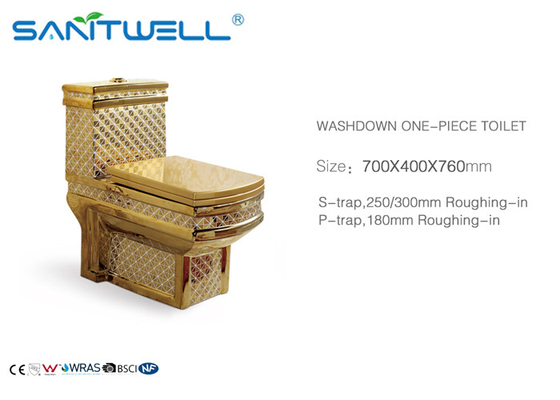 Sanitaryware Golden Ceramic Toilet  SWC1611 700*400*760 Mm One Piece