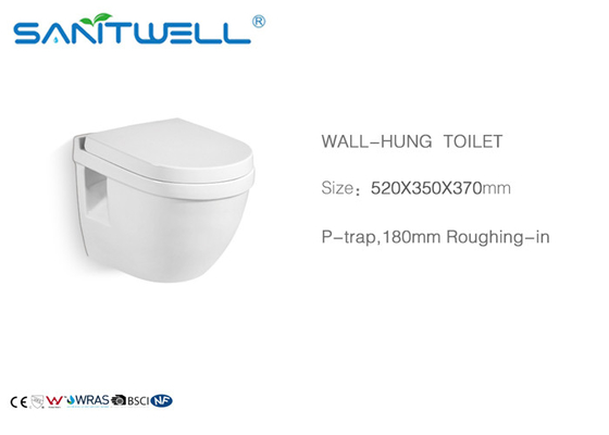 CE Certificate Ceramic Wall Hung Toilet Power Flush P Trap Wc Close Coupled