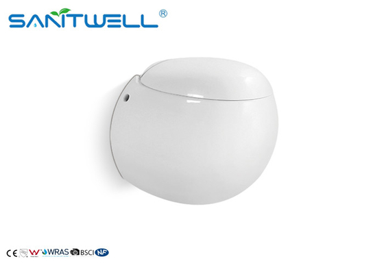 White Washdown Wall Mounted WC SWC225 Egg Shape Stable European Standard