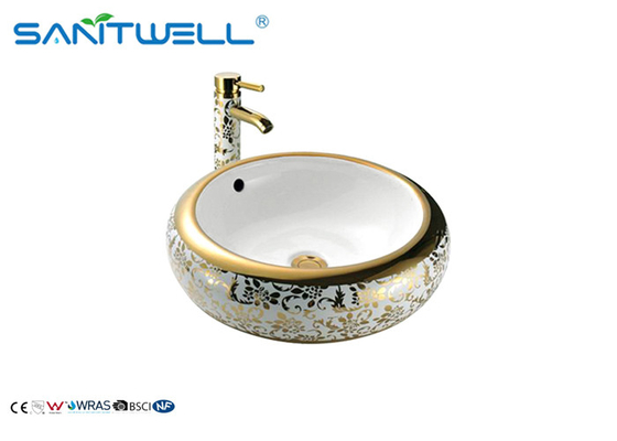 Luxury Color Ceramic Wash Basin / Art Basin Sink AB8004C 500×500×165mm
